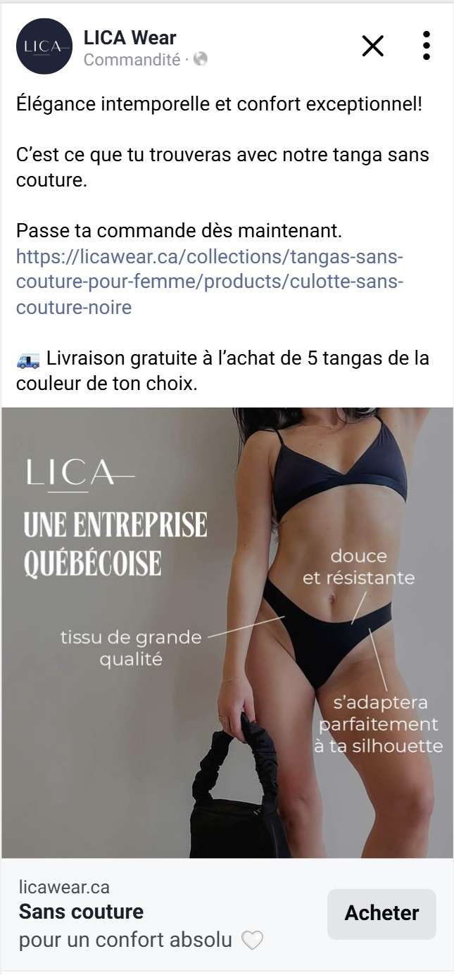 Exemple d'une publicité courte Exemple d'une publicité courte