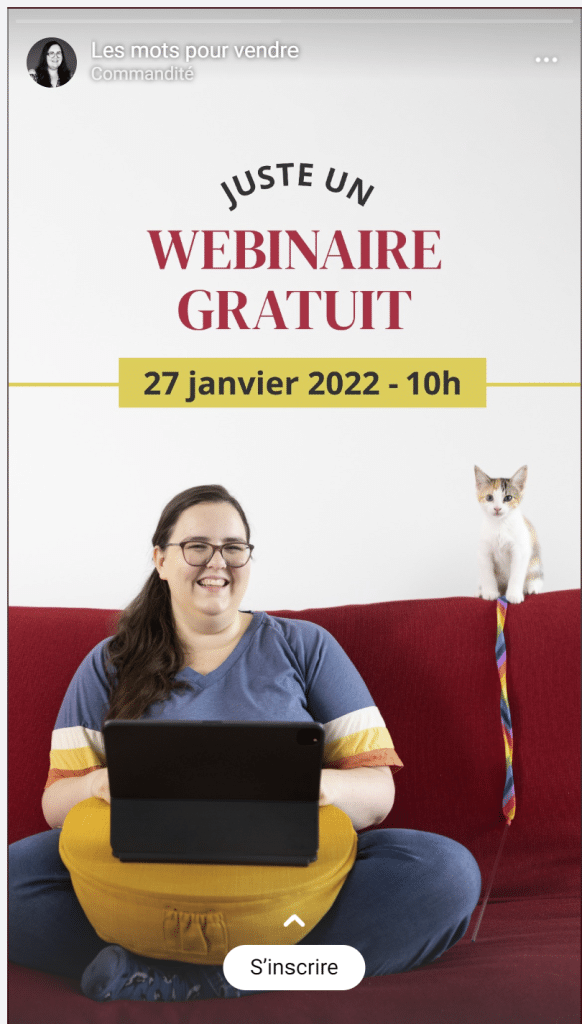 Exemple de publicité de lancement d'Alexe Martel