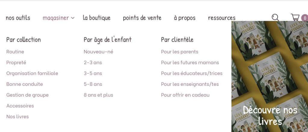 Exemple de Minimo motivation sur la navigation facile