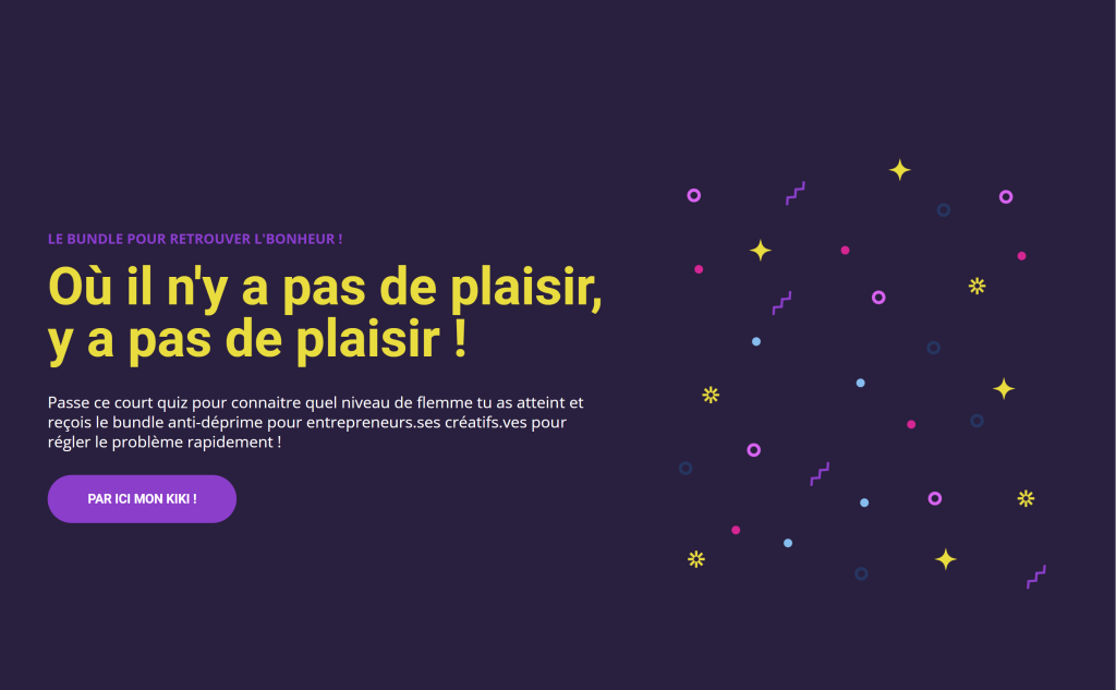 Exemple de lead magnet: Le bundle anti-déprime d’Aimée Desrosiers