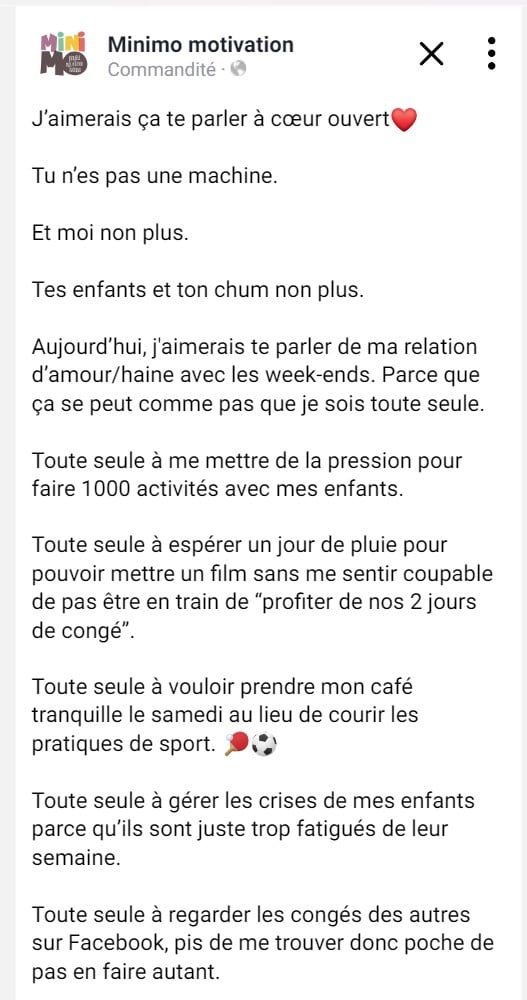 Exemple de publicité de Minimo motivation ludique