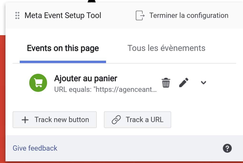 L'événement est ajouté au suivi du pixel Meta L'événement est ajouté au suivi du pixel Meta