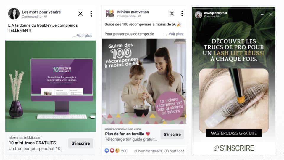 Exemples de publicités de lead magnet Exemples de publicités de lead magnet