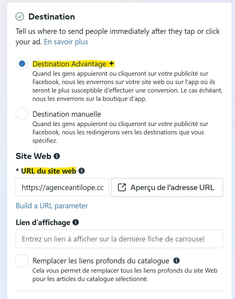 Lien de la publicité DABA Lien de la publicité DABA